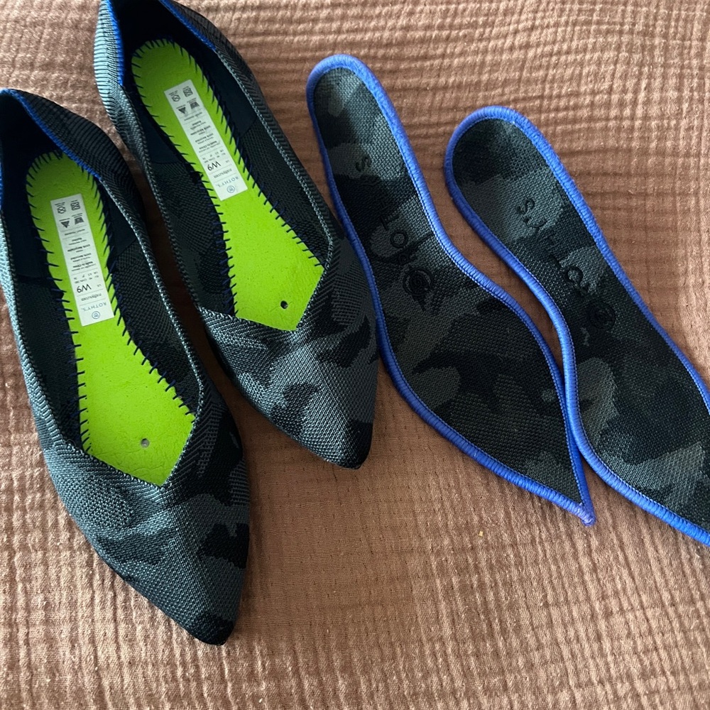 Rothy’s The Point Gray Camouflage Women's Flats